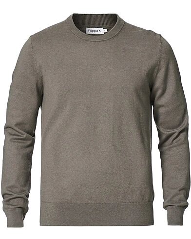 Filippa K Cotton Merino Basic Sweater Green Grey