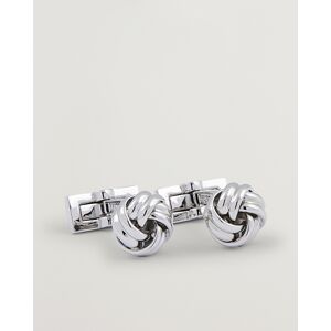 Skultuna Cuff Links Black Tie Collection Knot Silver - Valkoinen - Size: One size - Gender: men