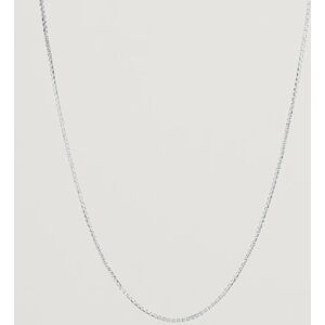 Wood Square Chain M Necklace Silver - Ruskea - Size: EU41 EU42 EU44 - Gender: men