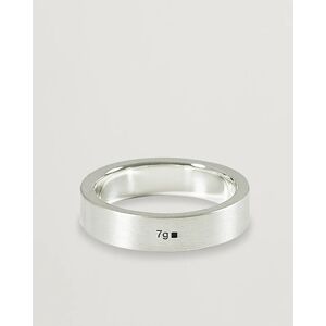 LE GRAMME Ribbon Brushed Ring Sterling Silver 7g - Hopea,Punainen - Size: One size - Gender: men