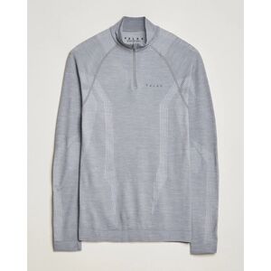 Falke Long Sleeve Wool Tech half Zip Shirt Grey Heather - Musta - Size: One size - Gender: men