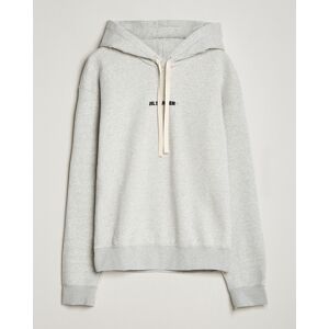 Jil Sander Small Logo Cotton Hoodie Light Grey - Valkoinen - Size: 41 42 43 44 45 - Gender: men