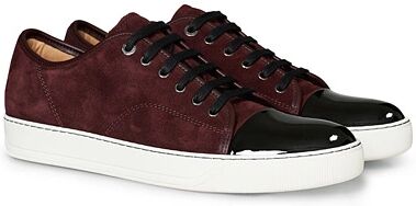 Lanvin Patent Captoe Sneaker Burgundy