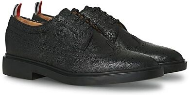 Thom Browne Pebbel Grain Longwing Brogue Black Calf