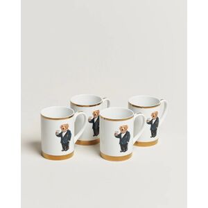 Ralph Lauren Thompson Bear Porcelain Mug Set 4pcs White/Gold - Size: One size - Gender: men
