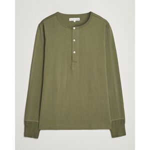 Merz b. Schwanen Classic Organic Cotton Henley Sweater Army - Hopea - Size: One size - Gender: men