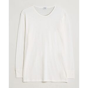 Zimmerli of Switzerland Wool/Silk Long Sleeve T-Shirt Ecru - Hopea - Size: One size - Gender: men