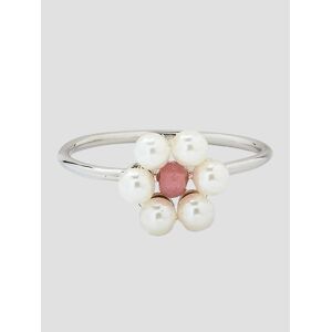 Pura Vida Bitty Pearl Flower 6 Ring harmaa