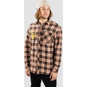 Broken Promises Forget You Printed Flannel Paita ruskea