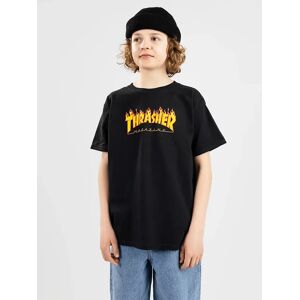 Thrasher Flame Kids T-Paita musta