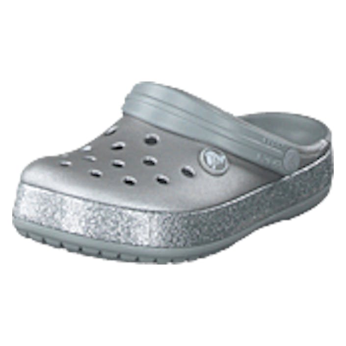 Crocs Crocband Glitter Clog K Silver, Shoes, harmaa, EU 28/29