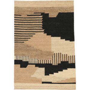 Käsinsolmittu. Alkuperä: India Farrow Jute Matot - Beige / Musta 170x240