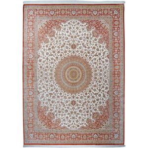 Käsinsolmittu. Alkuperä: Persia / Iran Qum silkki Matot 305x400