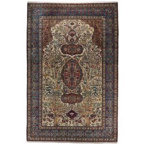 Käsinsolmittu. Alkuperä: Persia / Iran Isfahan silkki loimi Matot 308x468