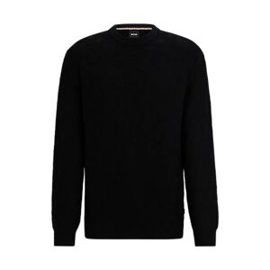 Boss Monogram-structured sweater in virgin wool