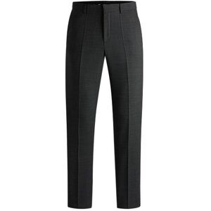 Boss Regular-fit trousers in micro-patterned stretch cloth