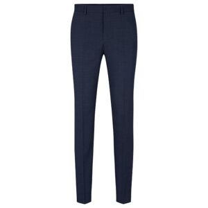 Boss Regular-fit trousers in micro-patterned stretch cloth