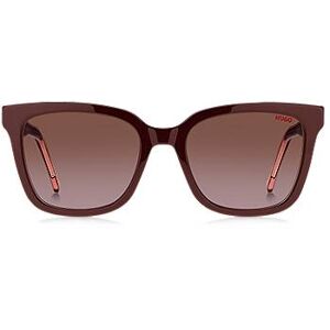 HUGO Maroon-acetate sunglasses with branded temples