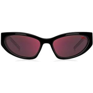 HUGO Black-acetate sunglasses with 3D monogram