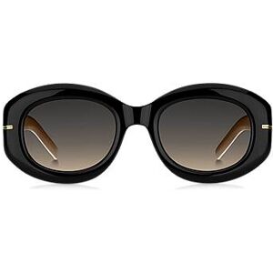 Boss Black-acetate sunglasses with chain strap