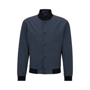 Boss Slim-fit jacket in micro-patterned performance-stretch jersey