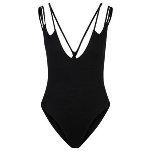 HUGO Structured-jersey swimsuit with strap details