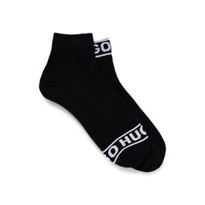 HUGO Two-pack of quarter-length socks with logo cuffs