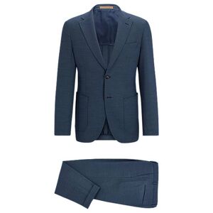 Boss Slim-fit two-piece suit in a micro-patterned wool blend