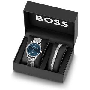 Boss Gift-boxed watch and cuff in stainless steel