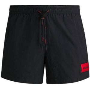 HUGO Quick-dry swim shorts with red logo label