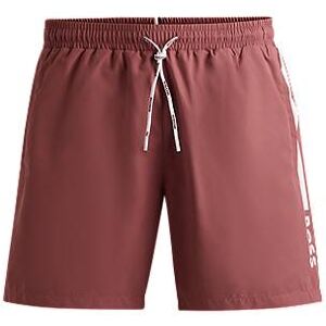 Boss Fully lined swim shorts with logo print