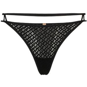 Boss String briefs with monogram pattern and cut-out details