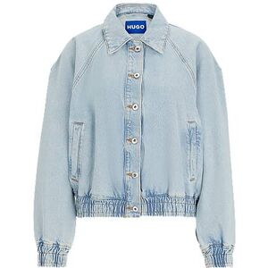 HUGO Blue-denim jacket with rear logo