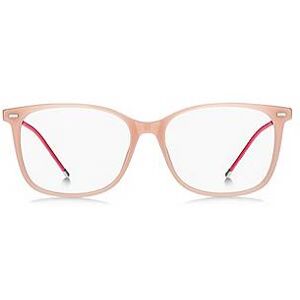 Boss Pink-acetate optical frames with branded chain