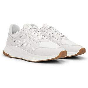 Boss TTNM EVO leather lace-up trainers with mesh trims