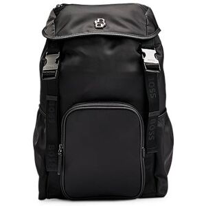 Boss Matte-twill backpack with double monogram and full lining