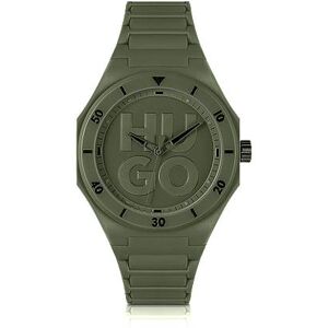 HUGO Green watch with tonal silicone strap