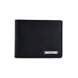 Boss Italian-leather wallet with silver-tone branding