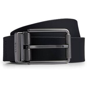 Boss Reversible Italian-leather belt with branded keeper