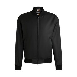 Boss Zip-up jacket in virgin-wool serge