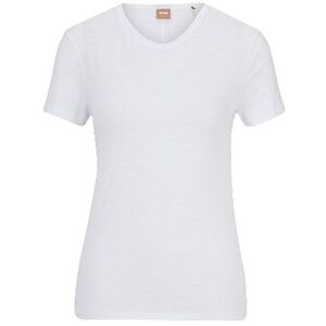 Boss Regular-fit T-shirt in slub cotton