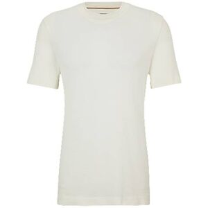 Boss Textured-knit T-shirt in cotton and silk