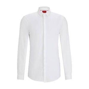 HUGO Slim-fit shirt in cotton jacquard