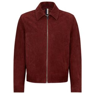 Boss Regular-fit jacket in suede