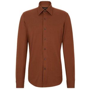 Boss Regular-fit shirt in cotton-blend jersey