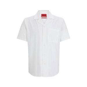 HUGO Relaxed-fit shirt in stretch-cotton seersucker
