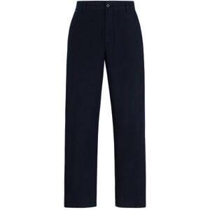 Boss Relaxed-fit trousers in stretch-cotton poplin