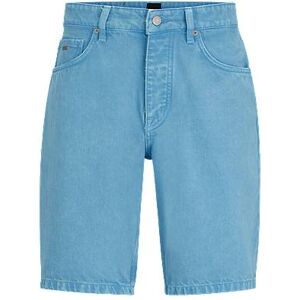 Boss Relaxed-fit shorts in rigid denim