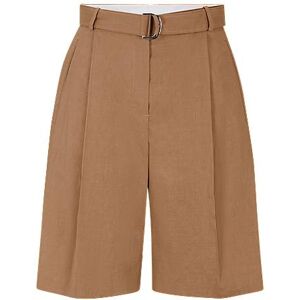 Boss Relaxed-fit shorts in a stretch linen blend