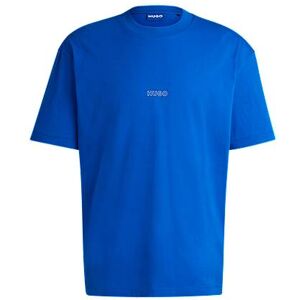 HUGO Cotton-jersey T-shirt with outline logos